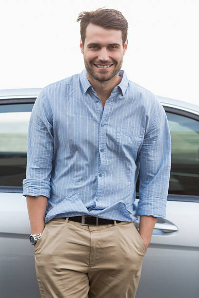 istock Young man leaning on the door 468799348