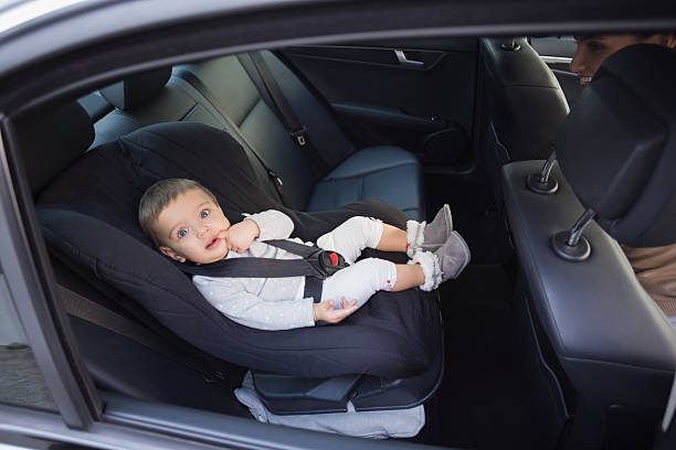 istock Cute baby in a car seat 468799466