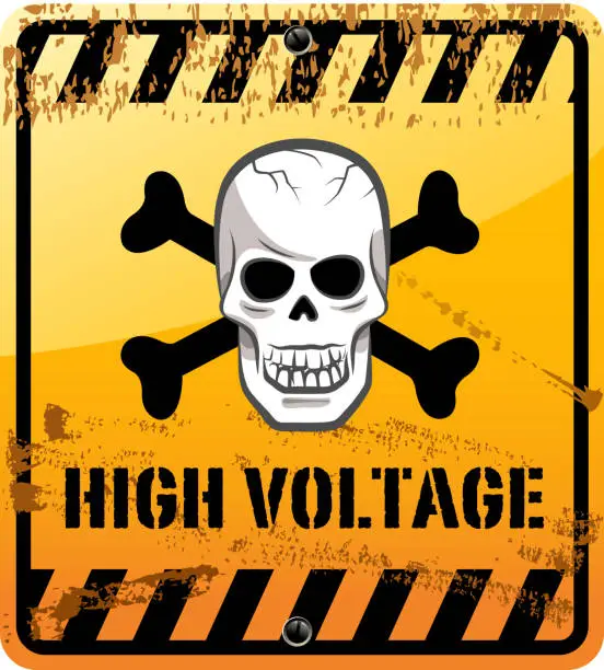 Vector illustration of high voltage symbol