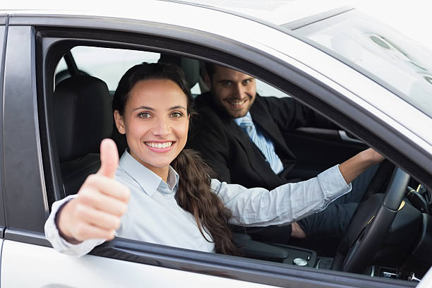 istock Business team smiling and driving 468800594