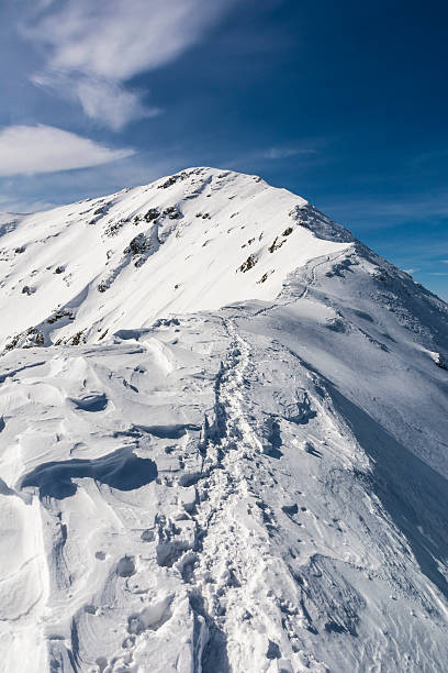 istock Trail on the ridge in winte 468801202