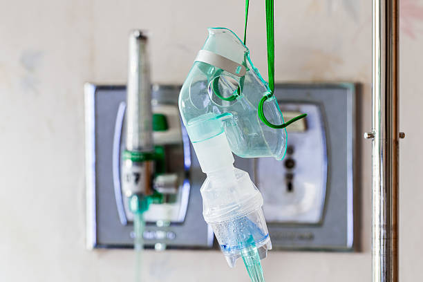 istock Close-up image of a medical oxygen mask 468801926