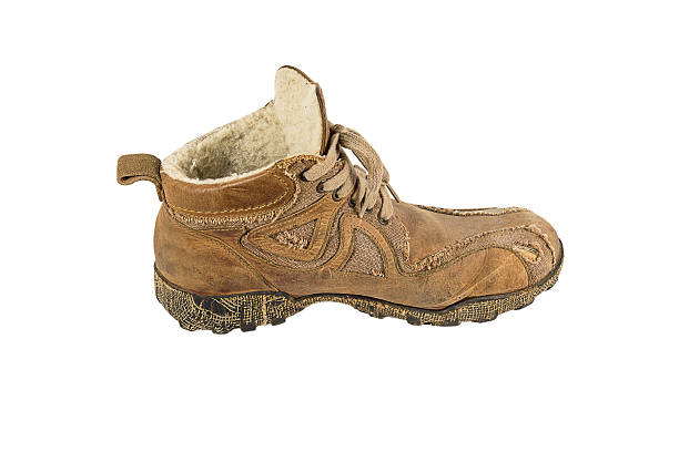 istock Brown leather shoes on a white background. 468806792