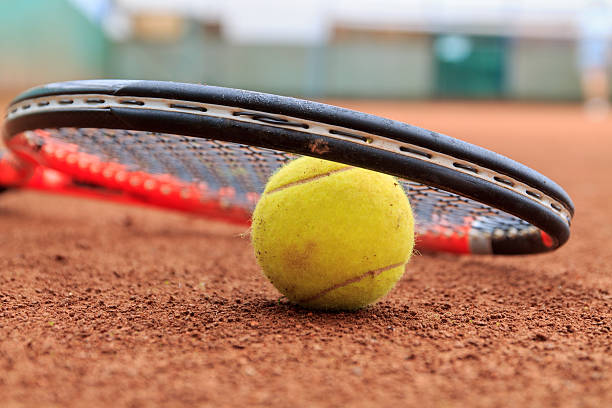 istock Tennis ball and racket 468808176
