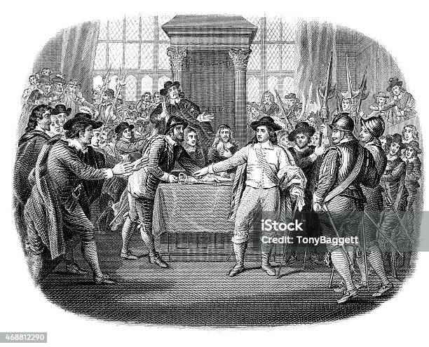 Oliver Cromwell Dissolving The Long Parliament Stock Illustration - Download Image Now - England, Civil War, Oliver Cromwell - Lord Protector