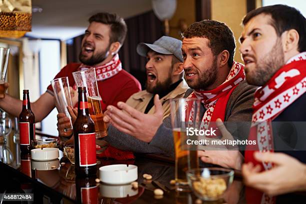 Important Match Stock Photo - Download Image Now - Soccer, Pub, Soccer Ball