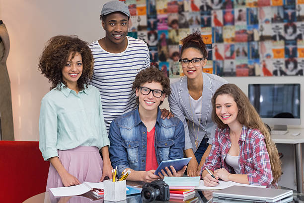 istock Fashion students working as a team 468812770