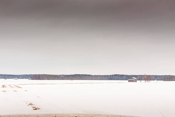 дорога в амбар дом - winter finland agriculture barn стоковые фото и изображения