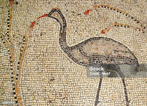 Starożytny Mozaika Tabgha Izrael - zdjęcia stockowe i więcej obrazów Antyki - Antyki, Bochenek chleba, Chrześcijaństwo