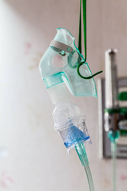 istock Close-up image of a medical oxygen mask 468816310