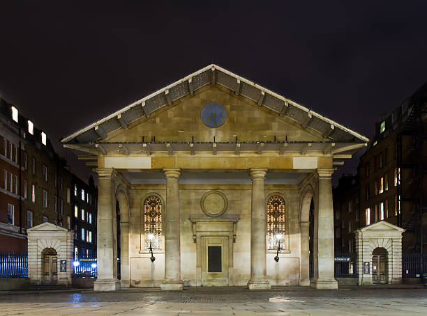 St. Paul Church at night, Covent Garden, London, England