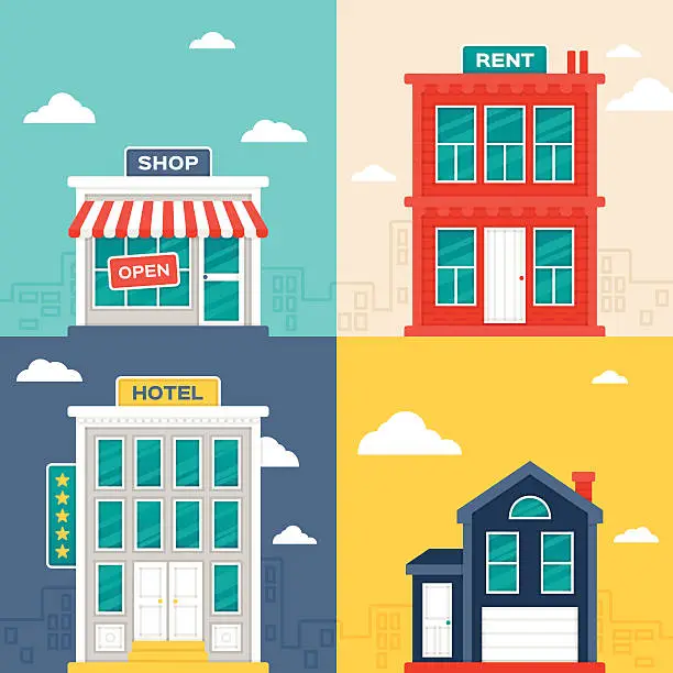 Vector illustration of City Buildings