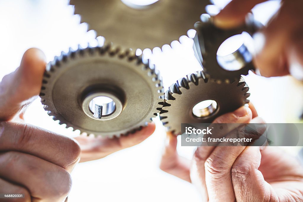 Immagine di concetto di collaborazione - Foto stock royalty-free di Acciaio