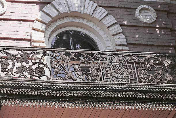 istock Detail cast  iron balconies of the nineteenth century. 468820607