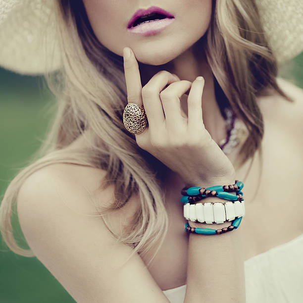 istock Sensual romantic lady in the park on a walk. 468823344
