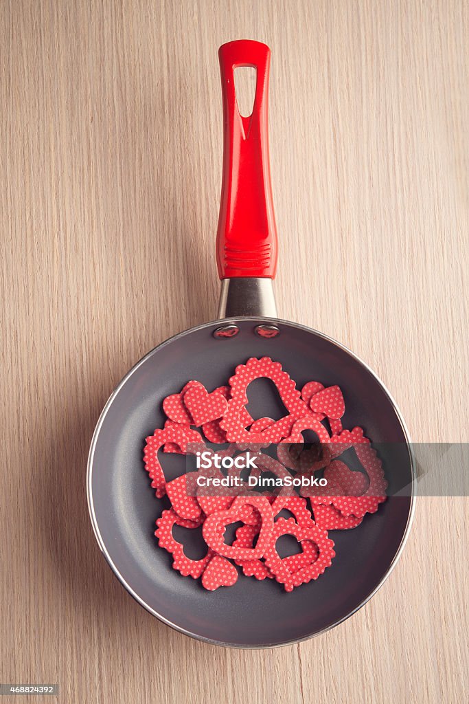 Valentine's Day Creative breakfast on Valentine's Day 2015 Stock Photo