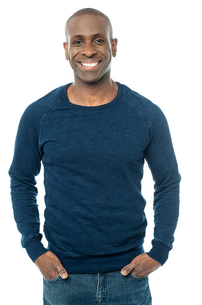 istock African man smiling isolated over a white 468828112