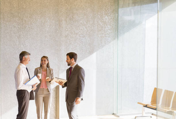 istock Business people talking in office 468837889