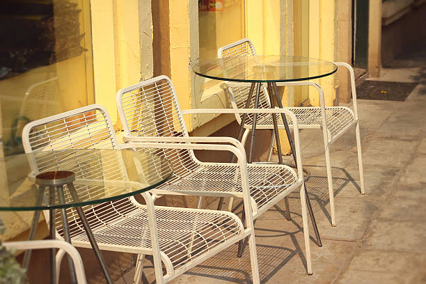 istock Chair set in a park 468838004