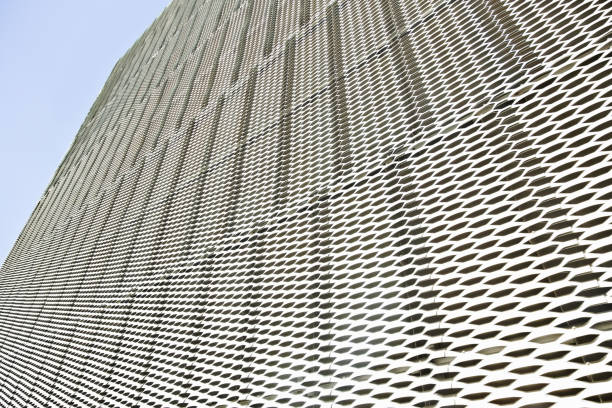 istock Close up of textured wall on modern building 468838147