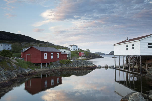 istock Houses along calm bay 468838239