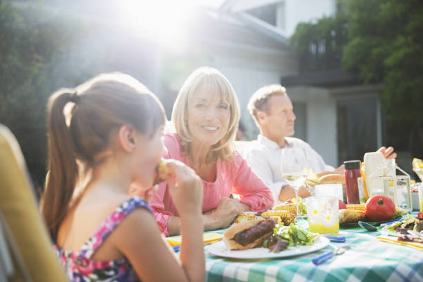 Enjoying a summer picnic together