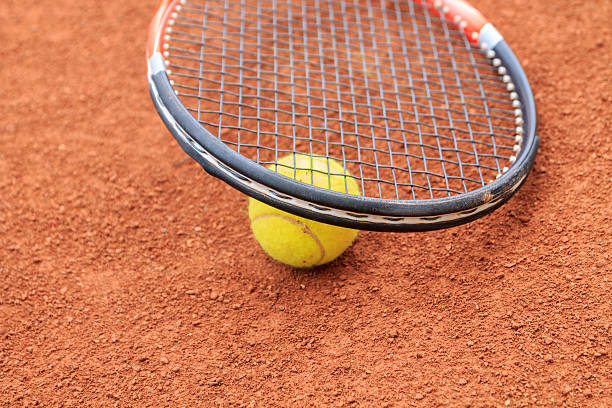 istock Tennis ball and racket 468838800