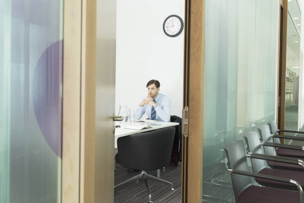 istock Businessman sitting in office 468839305