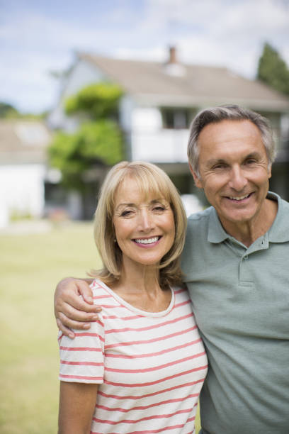 istock Senior couple hugging outdoors 468840205