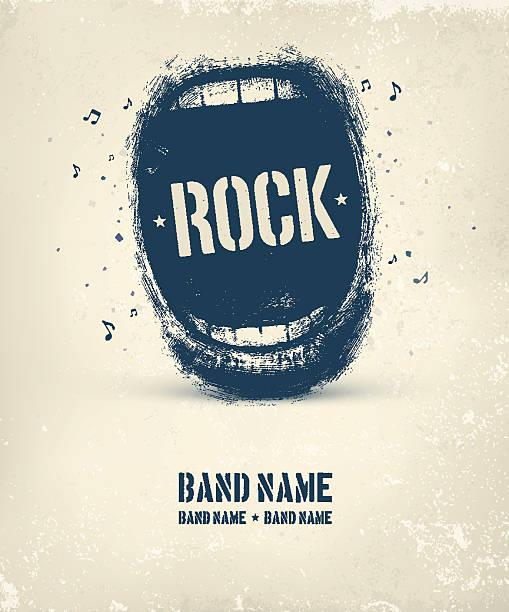 Rock Music Poster vector art illustration