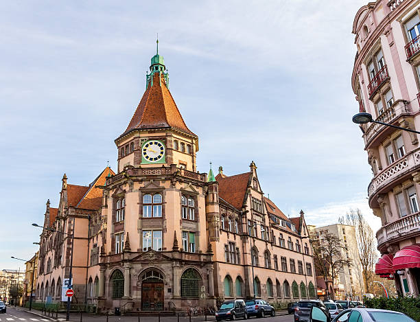 district court of mulhouse-elsass, frankreich - mühlhausen stock-fotos und bilder