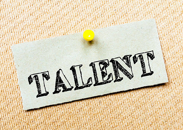 istock Recycled paper note pinned on cork board.Talent Message 468851844