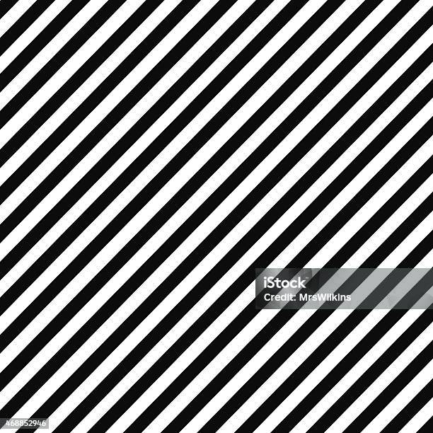Schwarzweiß Diagonal Gestreifte Muster Stock Vektor Art und mehr Bilder von Gestreift - Gestreift, In einer Reihe, Nahtloses Muster