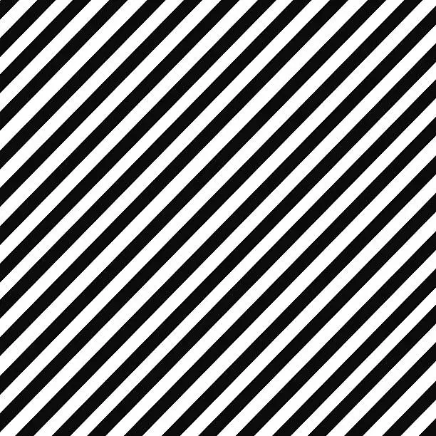 Vector illustration of Black and white diagonal stripe pattern