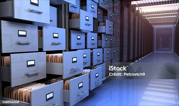 Storage Room Stock Photo - Download Image Now - Archives, File Folder, Document