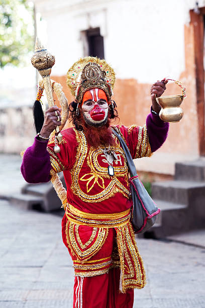 sadhu hanuman baba - india sadhu nepalese culture nepal zdjęcia i obrazy z banku zdjęć