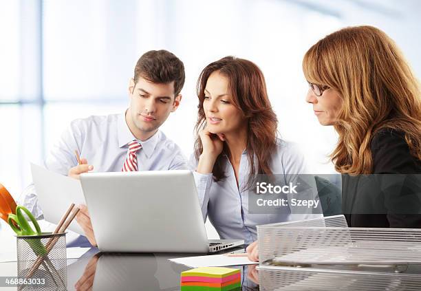 Business People Working In Group Stock Photo - Download Image Now - 30-39 Years, 40-49 Years, Adult