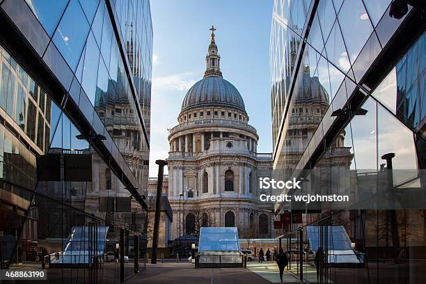 View Of St Pauls Cathedral From The One New Change Stock Photo - Download Image Now