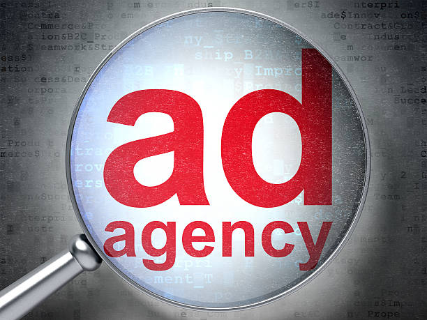istock Marketing concept: Ad Agency with optical glass 468867939