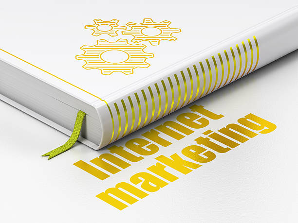 istock Advertising concept: book Gears, Internet Marketing on white background 468868921