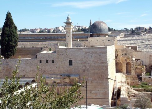 A view of the Temple Mount in Jerusalem, including   Al-Aqsa Mosque.