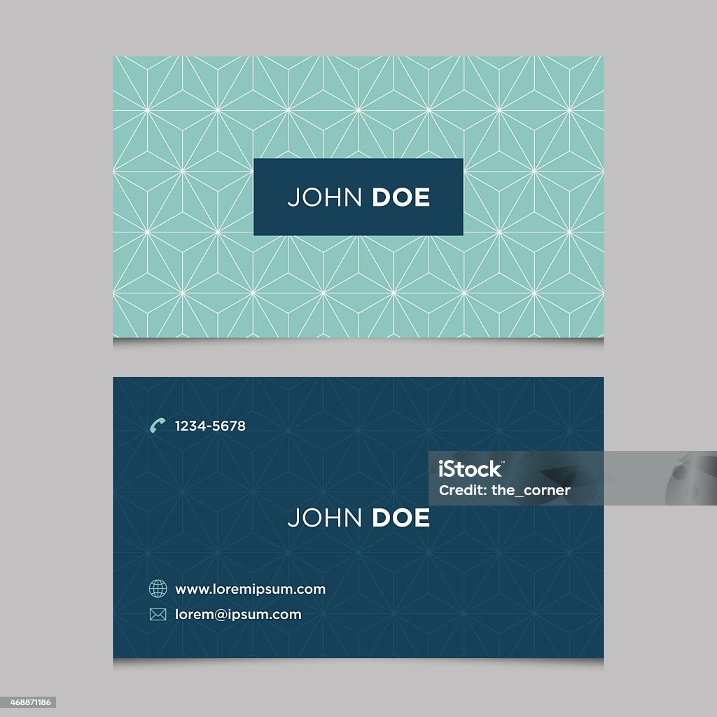 Background Business Card Pattern Business Card Template With Background Pattern Stock Illustration ...