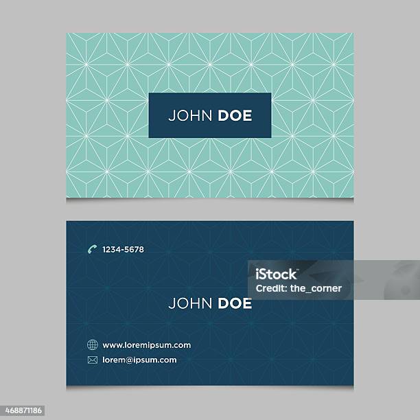 Background Business Card Pattern Business Card Template With Background Pattern Stock Illustration ...