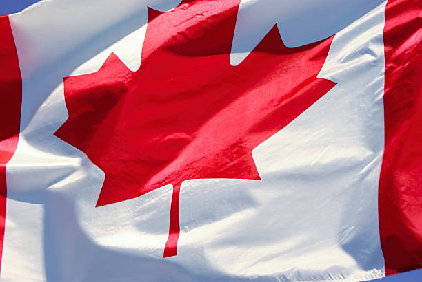 istock Canadian flag in the wind 468873975