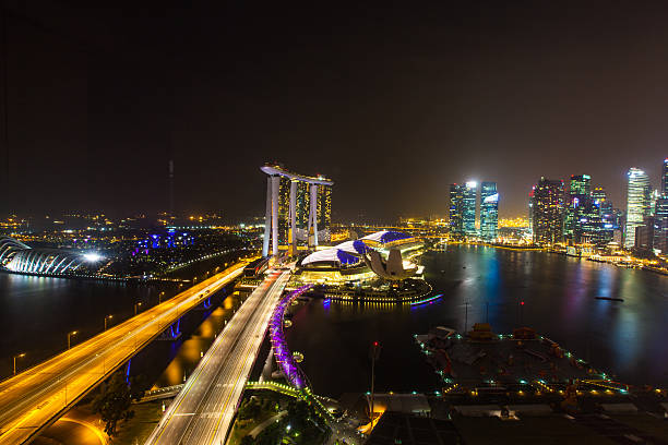istock Night View in Singapore City 468874625