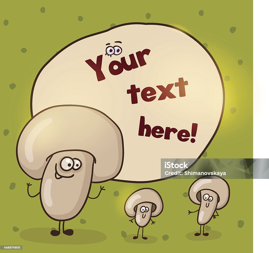 Pretty cartoon mushroom family Art stock vector