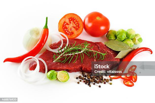 Meat And Vegetables Stock Photo - Download Image Now - 2015, Basket, Beef