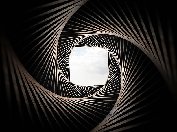 istock Swirl tunnel ended sky view 468877192