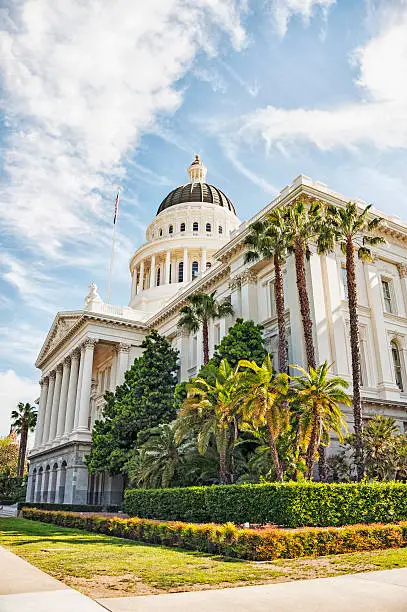 Photo of California State House March Morning View from Below