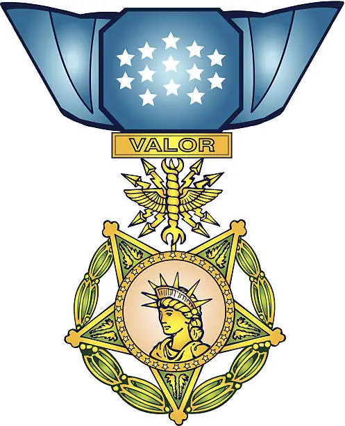 Vector illustration of Air Force Medal Of Honor